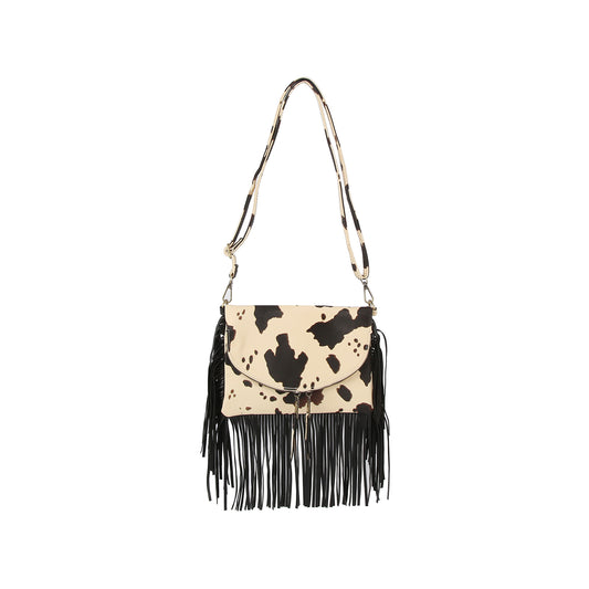 Fringe Front Flap Shoulder Bag