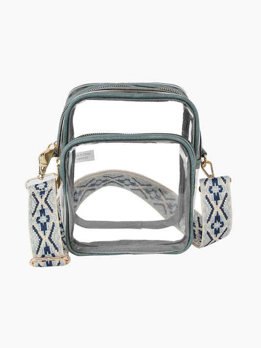 Guitar Strap Clear Crossbody Bag