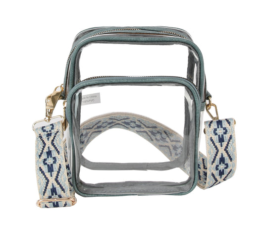 Guitar Strap Clear Crossbody Bag