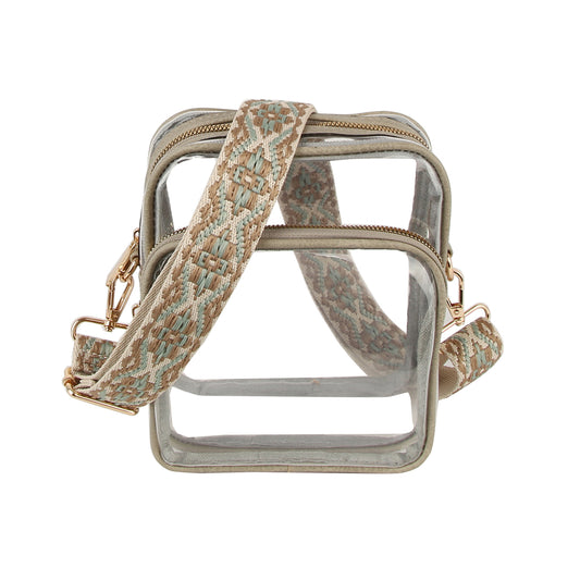 Guitar Strap Clear Crossbody Bag