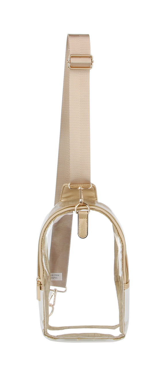 Sling Guitar Wide Strap Transparent Crossbody Bag