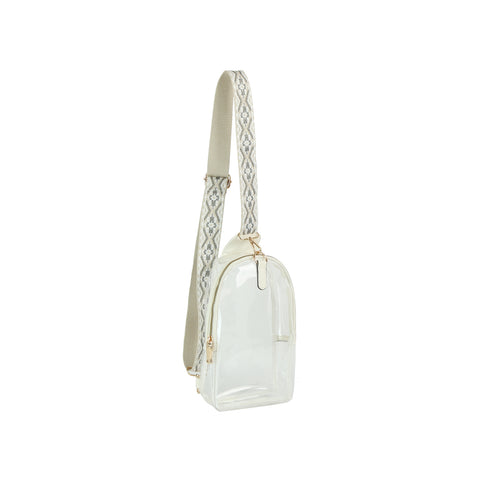 Sling Guitar Wide Strap Transparent Crossbody Bag