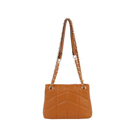 Large Quilted Design Shoulder Bag