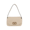 Quilted Design Front Flap Shoulder Bag