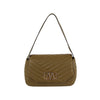 Quilted Design Front Flap Shoulder Bag