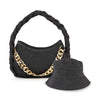 Chain Accented Denim Hobo And Hat Set