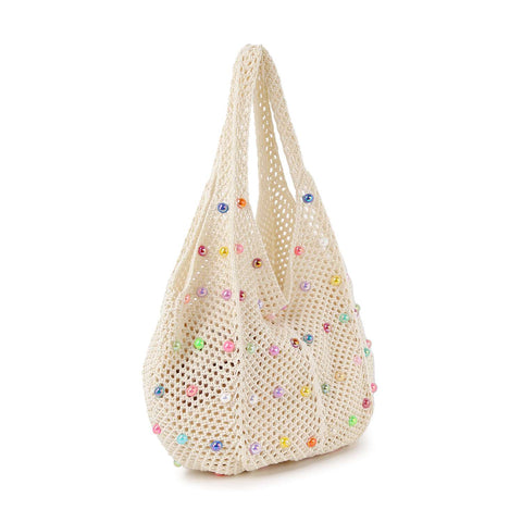 Beaded Crochet Shoulder Bag