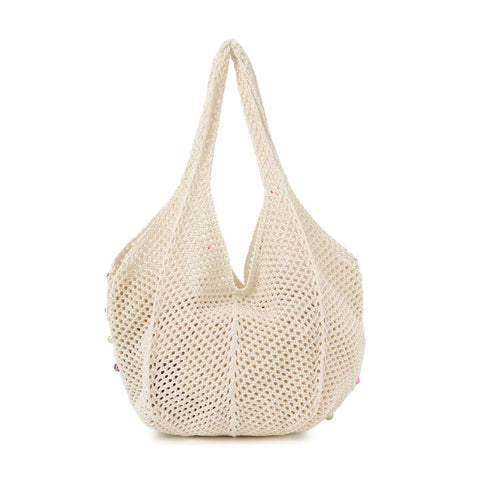 Beaded Crochet Shoulder Bag