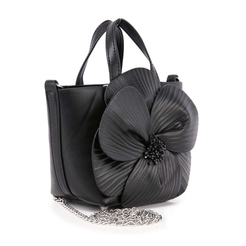 Raised Flower Petite Hand Tote