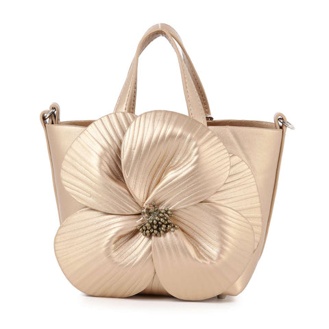 Raised Flower Petite Hand Tote