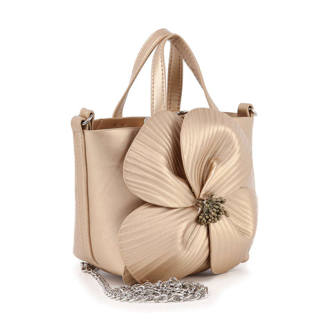 Raised Flower Petite Hand Tote