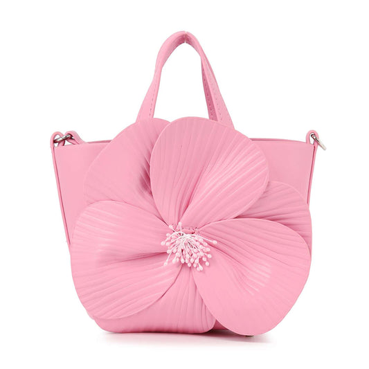 Raised Flower Petite Hand Tote