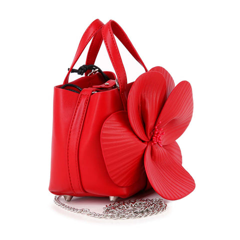 Raised Flower Petite Hand Tote