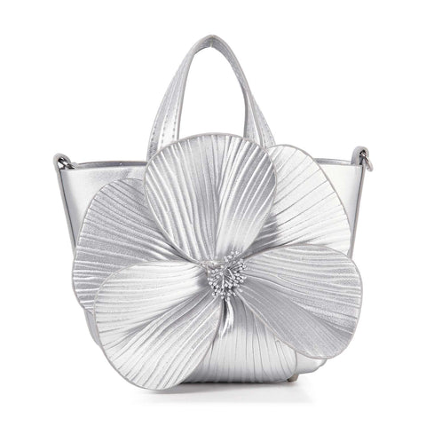 Raised Flower Petite Hand Tote