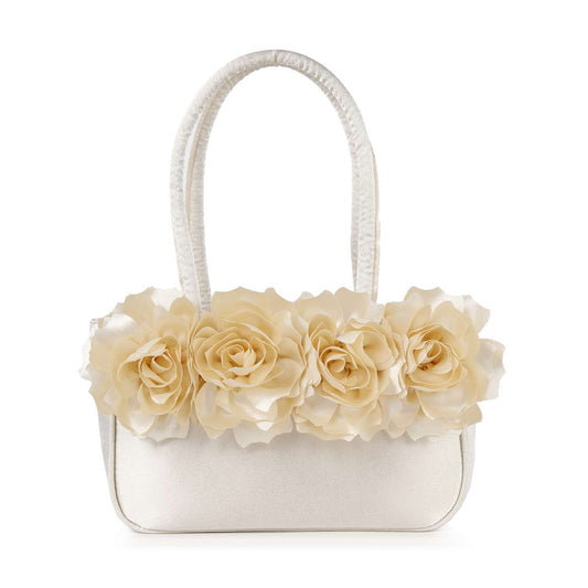 Raised Flower Accented Hand Tote