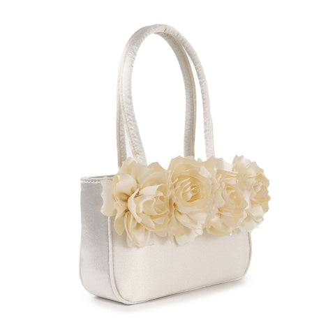 Raised Flower Accented Hand Tote