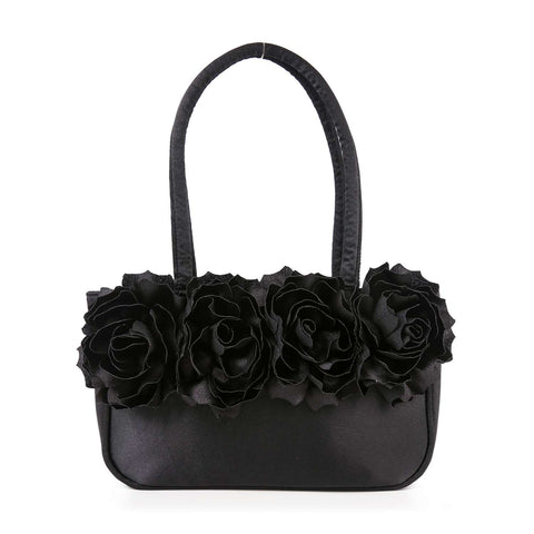 Raised Flower Accented Hand Tote