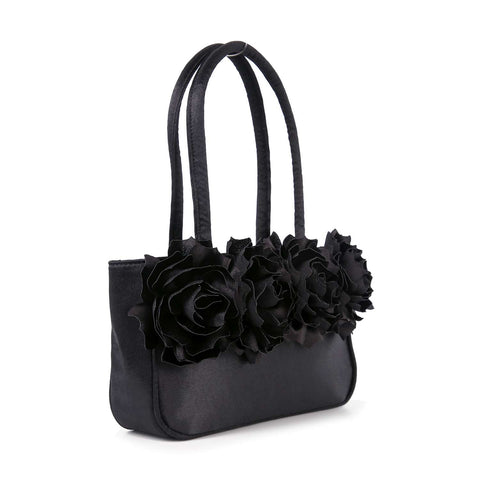 Raised Flower Accented Hand Tote