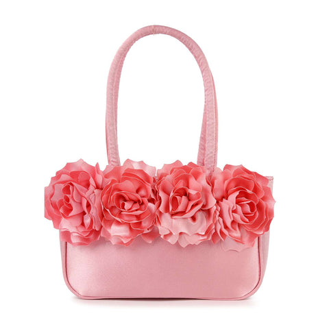 Raised Flower Accented Hand Tote