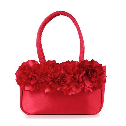 Raised Flower Accented Hand Tote