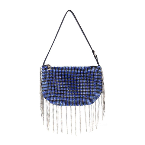 Beaded Fringe Rhinestone Shoulder Bag