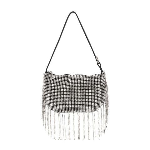 Beaded Fringe Rhinestone Shoulder Bag