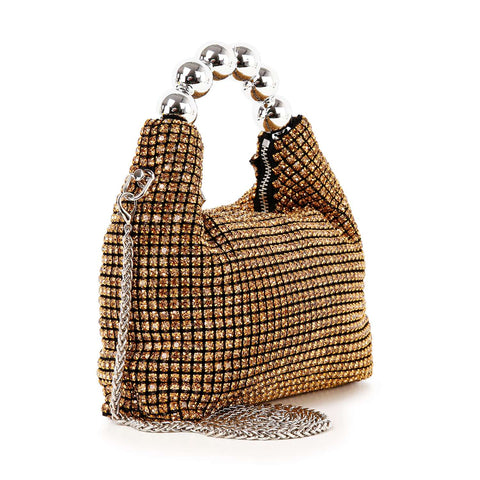 Beaded Rhinestone Bling Petite Hobo