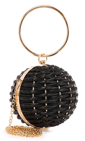 Woven Ball Design Evening Bag