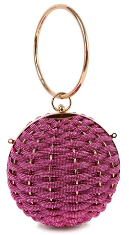 Woven Ball Design Evening Bag