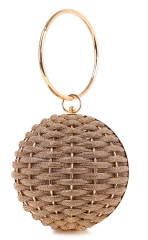 Woven Ball Design Evening Bag