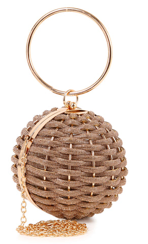 Woven Ball Design Evening Bag