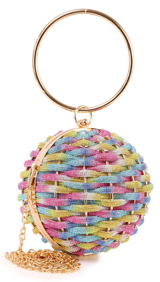 Woven Ball Design Evening Bag