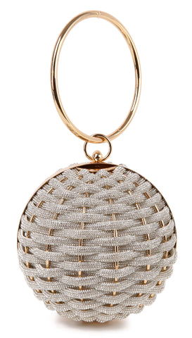 Woven Ball Design Evening Bag