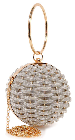 Woven Ball Design Evening Bag