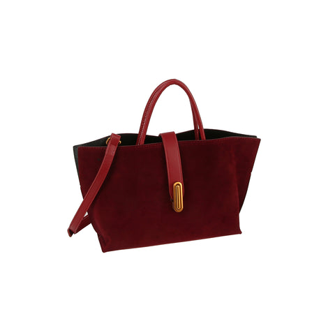 Sueded Petite Tote Handbag