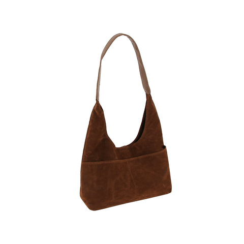 Tall 2 In 1 Sueded Hobo Handbag