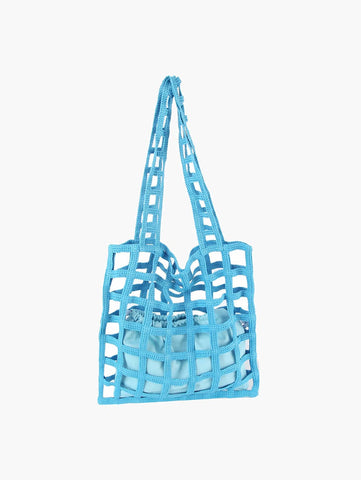 Woven Tote Handbag Set