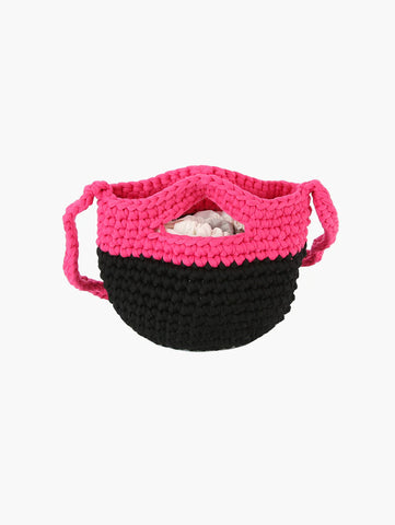 Petite Woven Two Tone Shoulder Bag