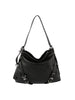 Buckle Accented Hobo Handbag