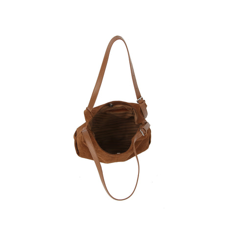 Soft Vegan Suede Hobo Shoulder Bag