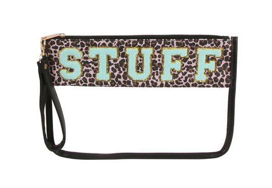 Snacks And Stuff Clear Wristlet Clutch