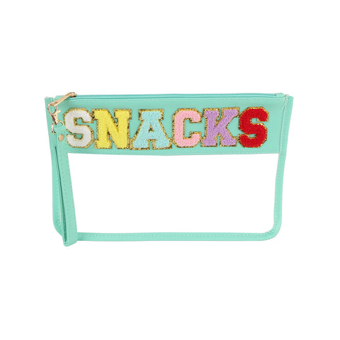 Snacks And Stuff Clear Wristlet Clutch