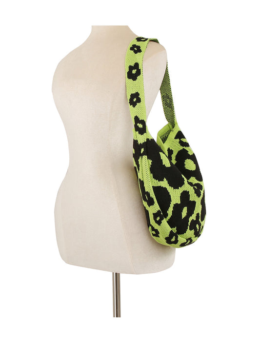 Colorful Woven Hobo Handbag