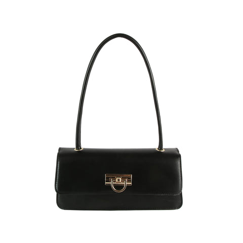 Top Flap Structured Shoulder Bag