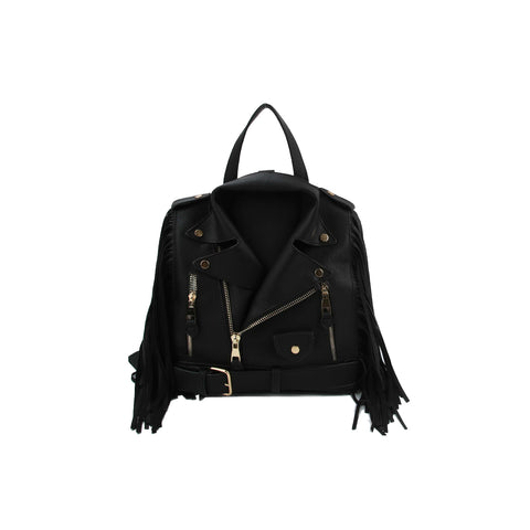 Fringe Motorcyle Jacket Backpack – handbagexpress