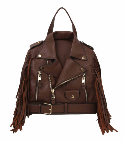 Fringe Motorcyle Jacket Backpack