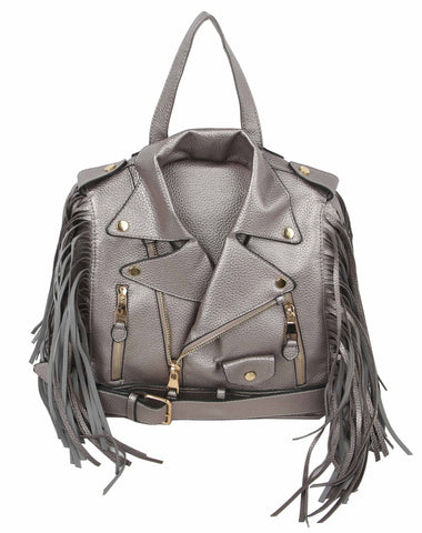 Fringe Motorcyle Jacket Backpack