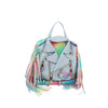Rainbow Fringe Motorcycle Jacket Backpack