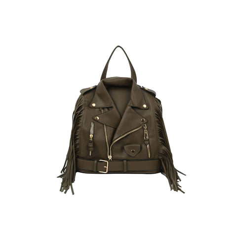 Fringe Motorcyle Jacket Backpack