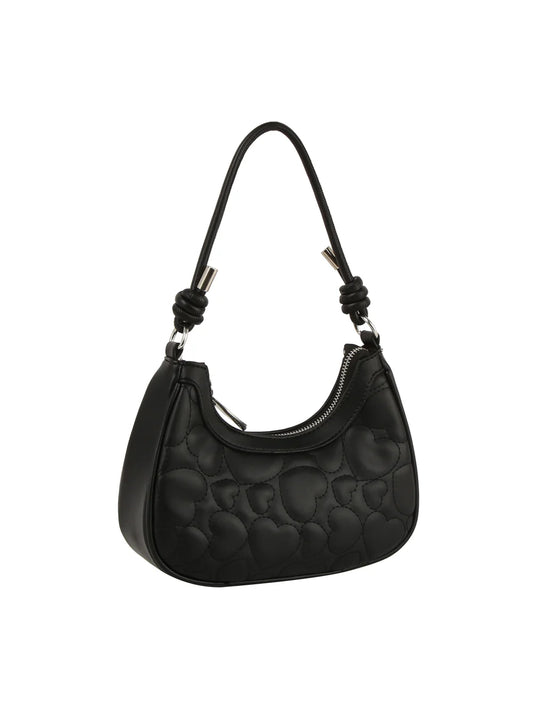 Quilted Heart Design Petite Hobo Handbag